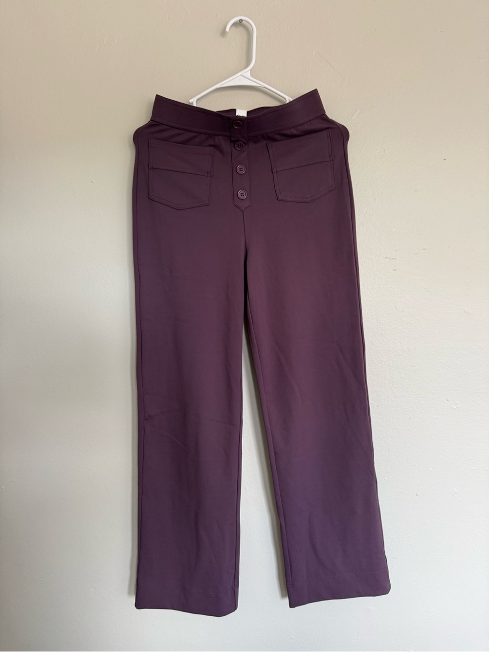 HALARA Women's Wide-Leg Pants in Plum